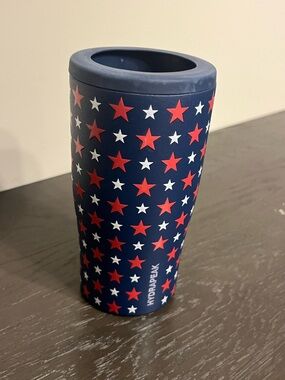 Hydrapeak Slim Can Cooler 12oz | Insulated Koozie | Patriotic Stars Design Navy
